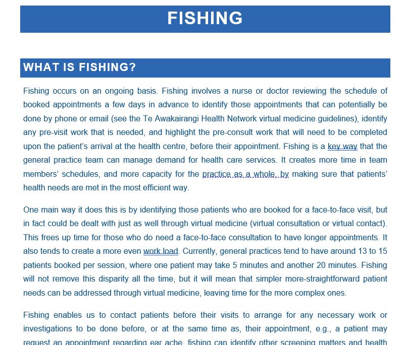 FISHING fact sheet for team board - Health Care Home